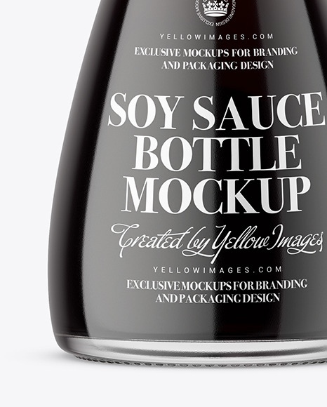 Soy Sauce Glass Bottle Mockup