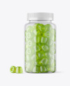 Plastic Bottle with Gummies Mockup