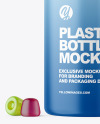 Plastic Bottle with Gummies Mockup