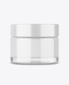 Clear Glass Cosmetic Jar Mockup