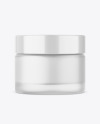 Frosted Glass Cosmetic Jar Mockup