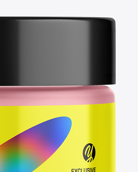 Frosted Glass Cosmetic Jar Mockup