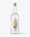 1L Clear Glass White Rum Bottle Mockup