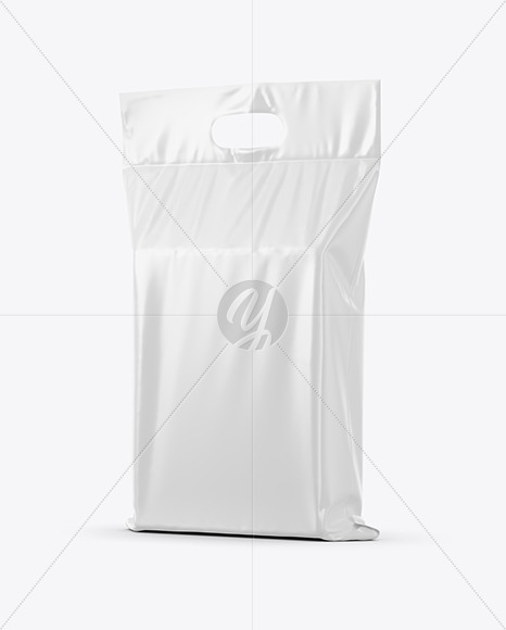 Glossy Parcel Mockup - Half Side View