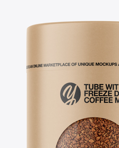 Kraft Tube with Freeze Dried Coffee Mockup