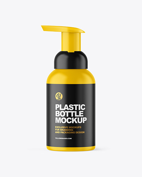 Matte Cosmetic Bottle with Pump Mockup Matte Cosmetic Bottle with Pump Mockup