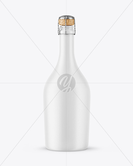 Ceramic Champagne Bottle Mockup