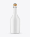 Ceramic Champagne Bottle Mockup