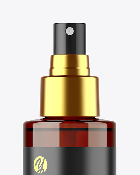 Amber Spray Bottle Mockup