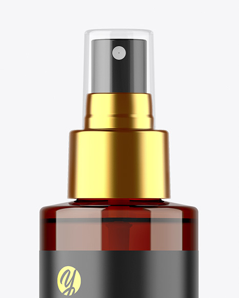 Amber Spray Bottle Mockup