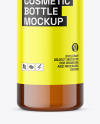 Amber Plastic Cosmetic Bottle Mockup Amber Plastic Cosmetic Bottle Mockup
