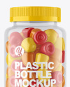 Plastic Bottle with Gummies Mockup