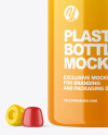 Plastic Bottle with Gummies Mockup