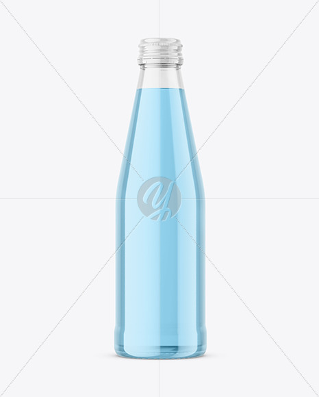 Clear Glass Drink Bottle Mockup