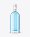 Clear Glass Gin Bottle Mockup