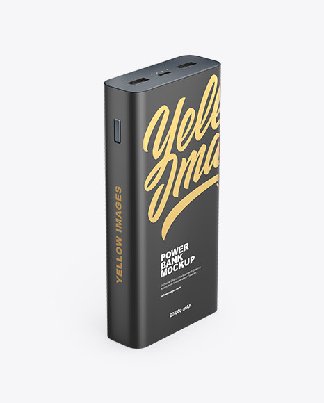 Matte Power Bank Mockup