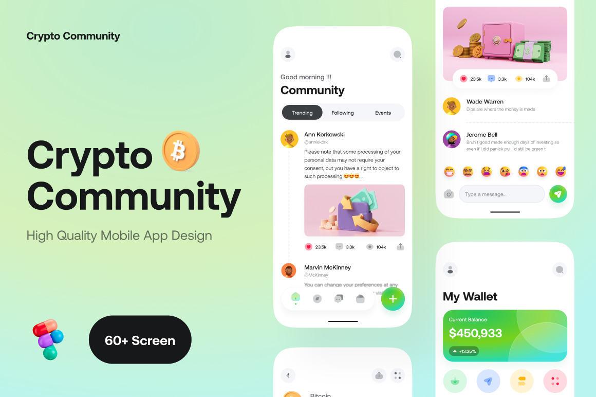 Crypto Community App UI Kit Crypto Community App UI Kit
