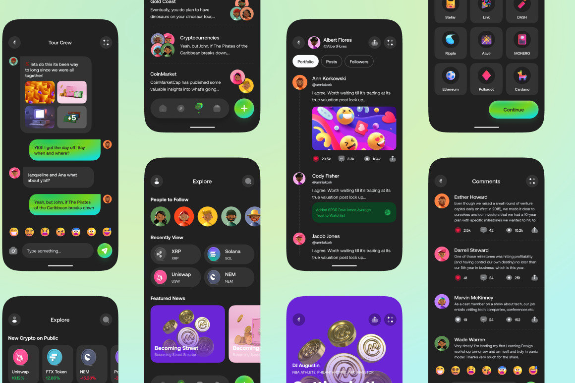 Crypto Community App UI Kit Crypto Community App UI Kit
