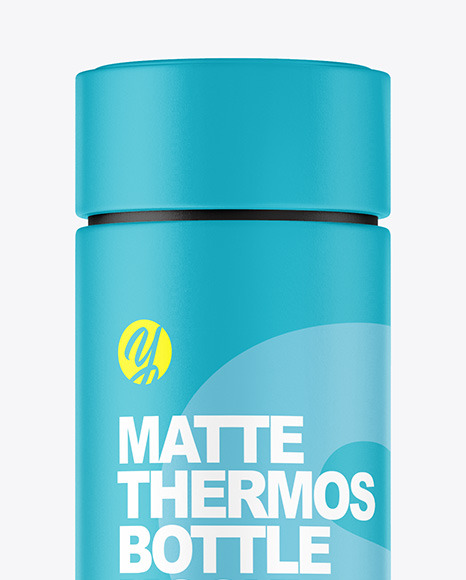 Matte Thermos Bottle Mockup