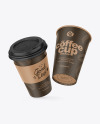 Two Paper Coffee Cups Mockup