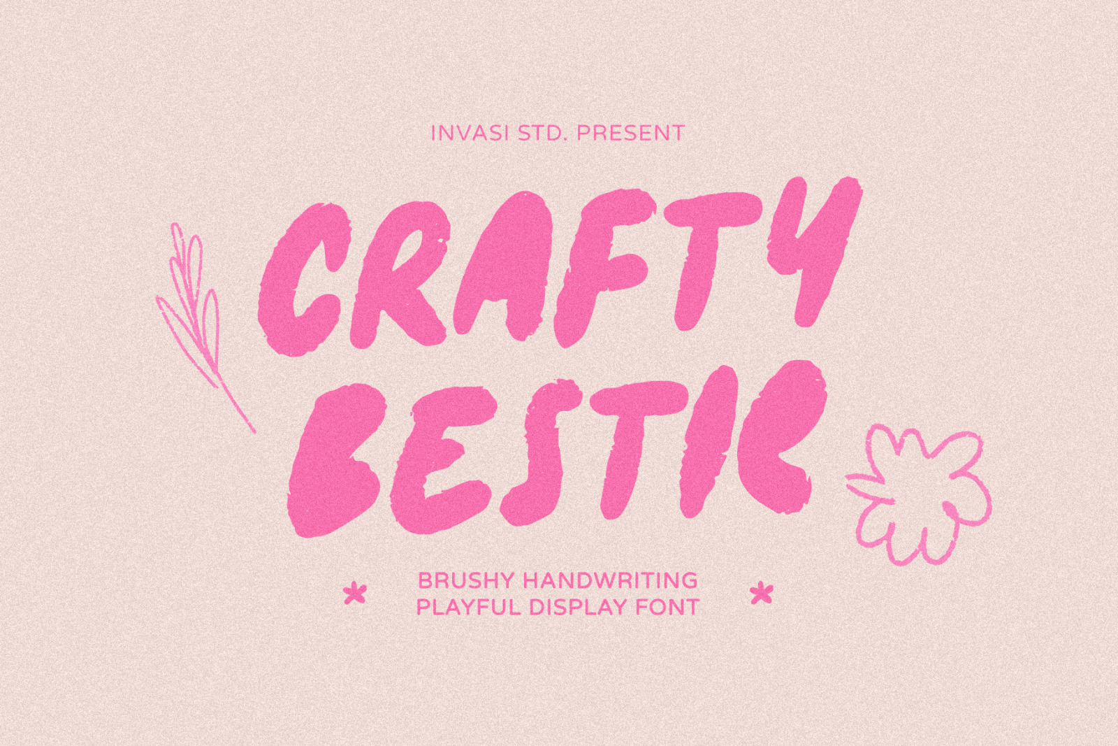 Crafty Bestie - Playful Brush Font Crafty Bestie - Playful Brush Font
