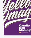 Opened Glossy Box w/ Candle Mockup