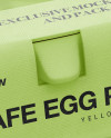 6 Eggs Carton Safe Pack Mockup - Half Side View (High-Angle Shot)