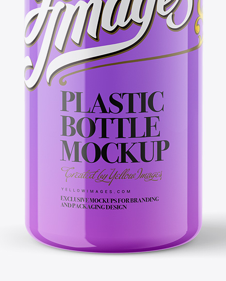 Clear Plastic Bottle With Liquid Mockup