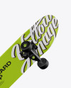 Skateboard Mockup - Back Half Side View