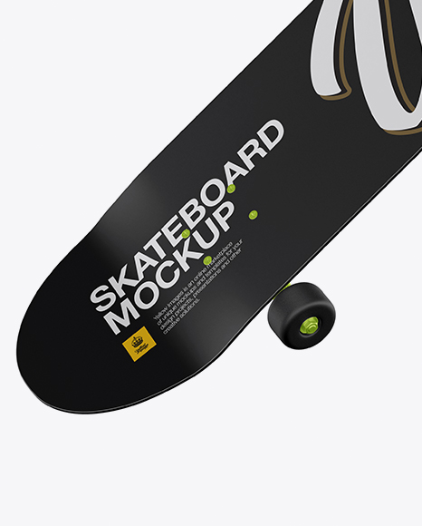 Skateboard Mockup - Half Side View