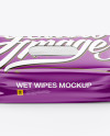 Wet Wipes Pack Mockup (High-Angle Shot)