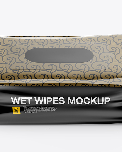 Wet Wipes Pack Mockup (High-Angle Shot)