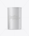 Glossy Tin Can Mockup - Front View