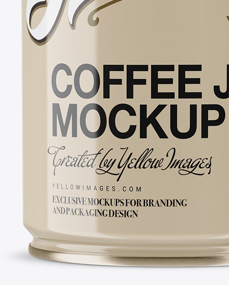 Glossy Coffee Jar Mockup