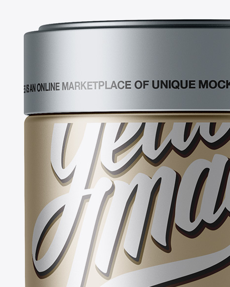 Matte Metallic Coffee Jar Mockup