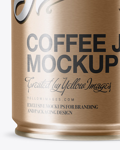 Metallic Coffee Jar Mockup