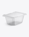 Transparent Plastic Container Mockup - Half Side View