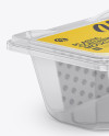 Transparent Plastic Container Mockup - Half Side View