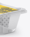 Plastic Transparent Container Mockup - Half Side View