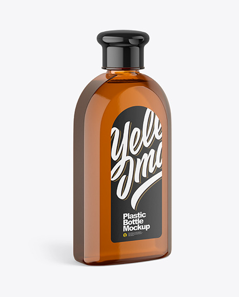 Amber Shampoo Bottle Mockup