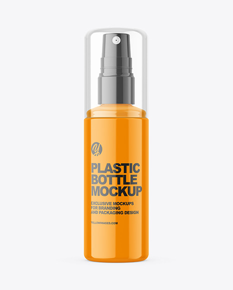 Glossy Spray Bottle Mockup Glossy Spray Bottle Mockup