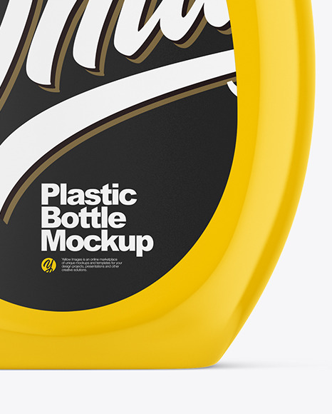 Glossy Plastic Bottle Mockup