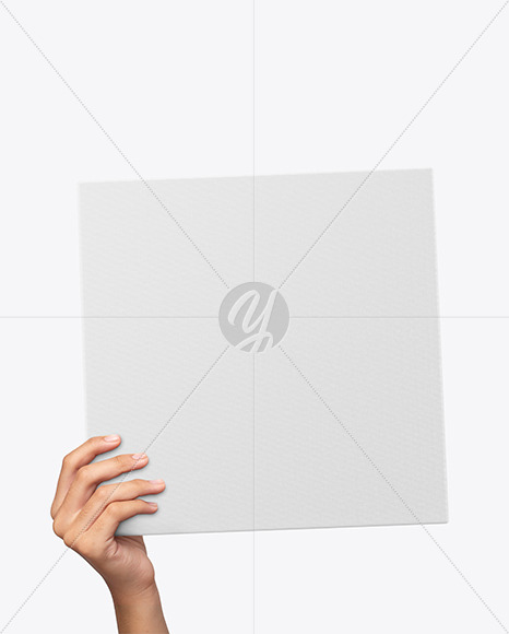 Canvas in a Hand Mockup