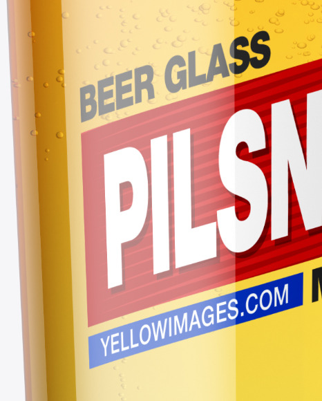 Pilsner Beer Glass Mockup