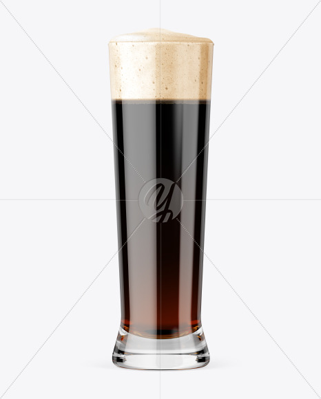 Dark Lager Beer Glass Mockup