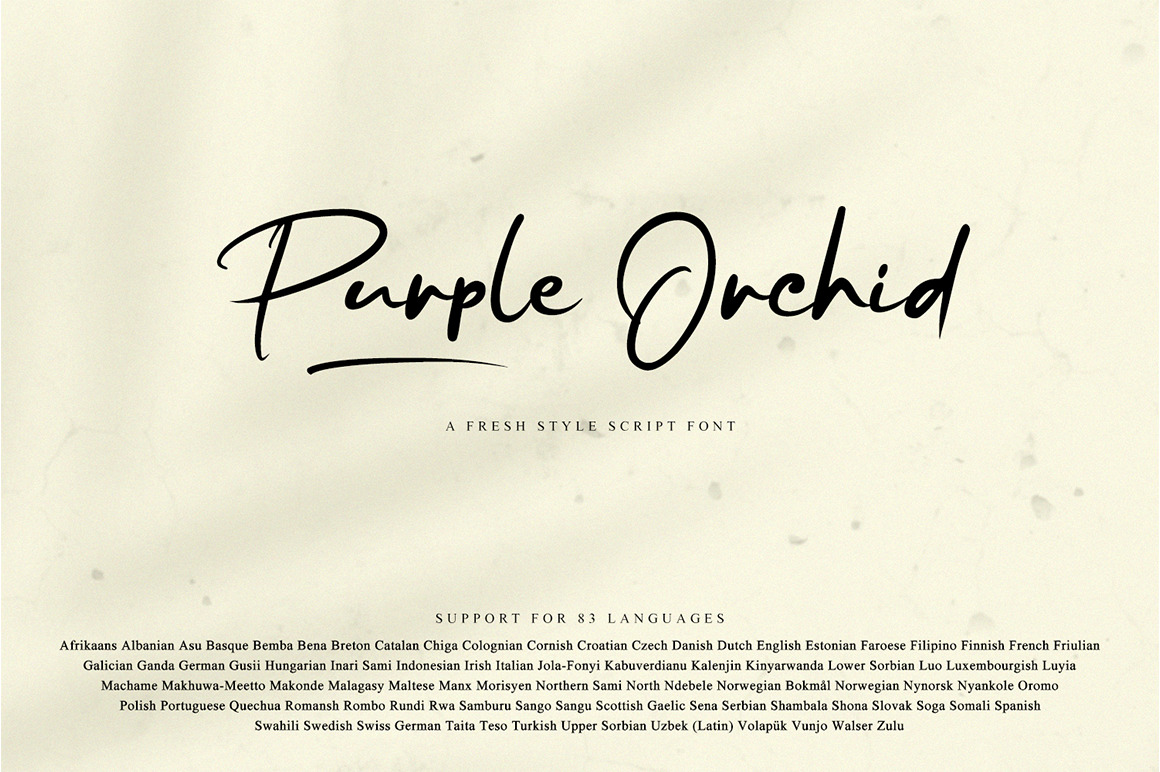 Purple Orchid Font Purple Orchid Font