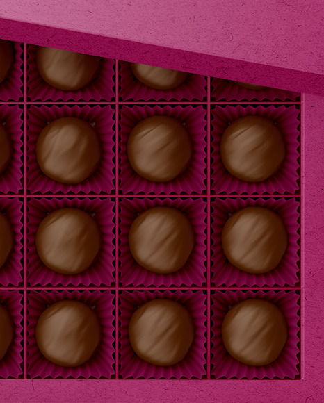 Kraft Paper Box of Chocolate Sweets Mockup