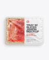 Plastic Tray With Matte Film &amp; Sliced Jamon Mockup