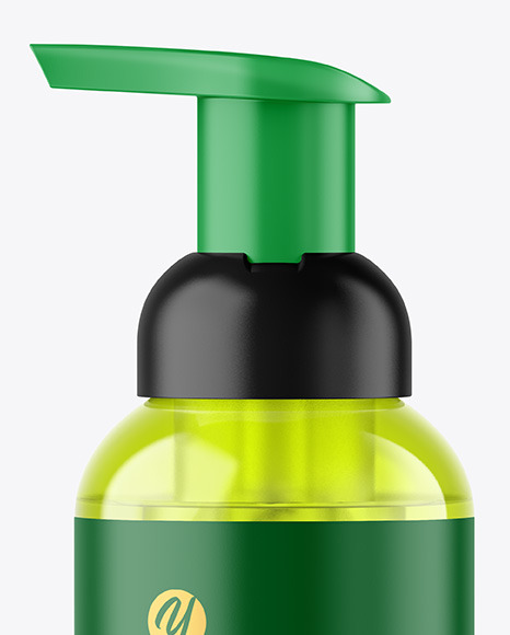 Color Plastic Cosmetic Bottle with Pump Mockup Color Plastic Cosmetic Bottle with Pump Mockup