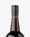 Clear Glass Red Wine Bottle Mockup